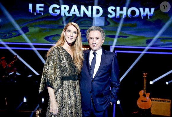Exclusif - Céline Dion et Michel Drucker - Enregistrement de l'émission "Le Grand Show Céline Dion" sur France 2. Le 15 juin 2016 © Dominique Jacovides / Bestimage 