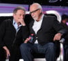 Michel Drucker et René Angélil lors du Grand Show sur France 2 © Guillaume Gaffiot /Bestimage