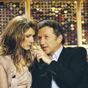 Archives - Céline Dion et Michel Drucker - Enregistrement de l'émission "Vivement Dimanche"  Le 18 mars 2002 © Patrick Carpentier / Bestimage 