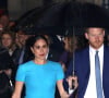 Le prince Harry, duc de Sussex, et Meghan Markle, duchesse de Sussex arrivent à la cérémonie des Endeavour Fund Awards au Mansion House à Londres, Royaume Uni, le 5 mars 2020. 