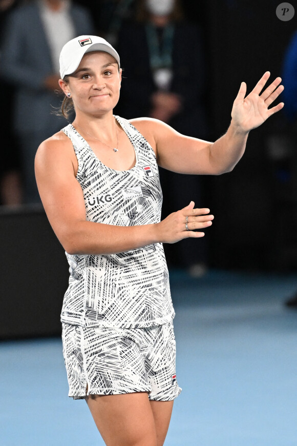 Ashleigh Barty remporte la finale de l'Australian Open de tennis à Melbourne. Image: © Sydney Low/CSM via ZUMA Wire