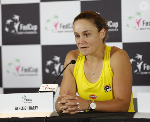 L'Australienne Ashleigh Barty - La France bat l'Australie en finale et remporte sa troisième Fed Cup à Perth, le 10 novembre 2019. © Action Plus / Panoramic / Bestimage.