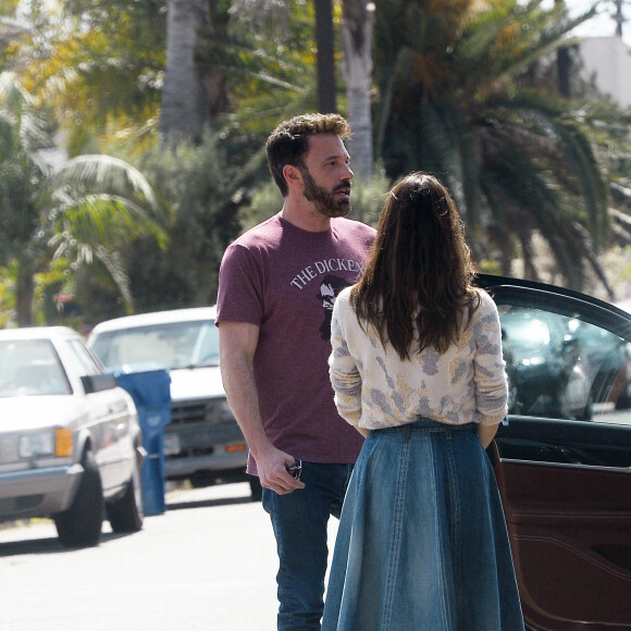 Exclusif - Ben Affleck et son ex-épouse Jennifer Garner à Los Angeles, le 21 mars 2022.