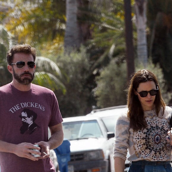 Exclusif - Ben Affleck et son ex-épouse Jennifer Garner à Los Angeles, le 21 mars 2022.