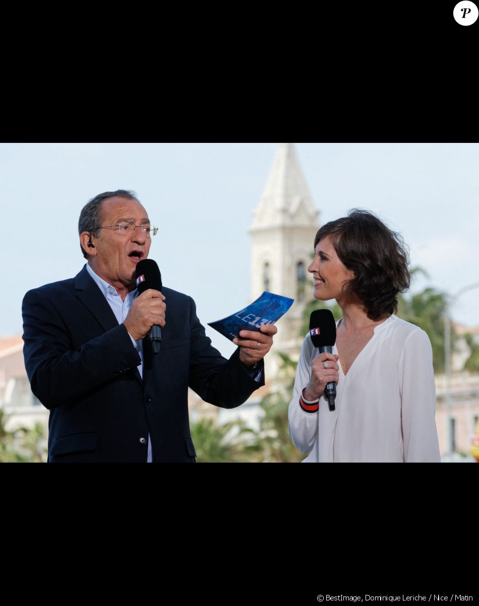 Jean-Pierre Pernaut est venu remettre au maire de Sanary le titre de plus beau marché de France en direct lors du JT de TF1 le 9 mai 2018. Il était accompagné de Dominique Lagrou-Sempère © Dominique Leriche / Nice / Matin / Bestimage