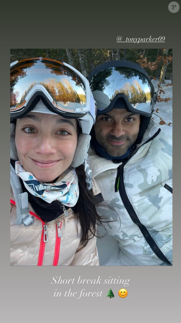 Tony Parker Et Alizé Lim font du ski à Villard-de-Lans.