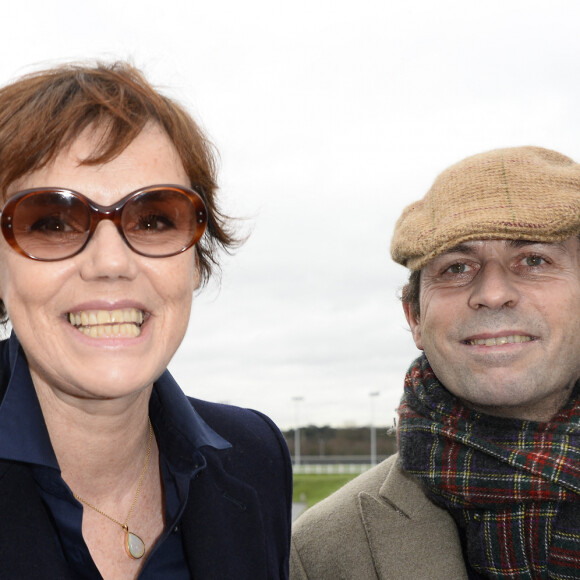 Claire Nebout et Frédéric Taddeï - La 95ème édition du Prix d'Amérique Opodo à l'Hippodrome de Paris-Vincennes, le 31 janvier 2016. © Guirec Coadic/Bestimage 