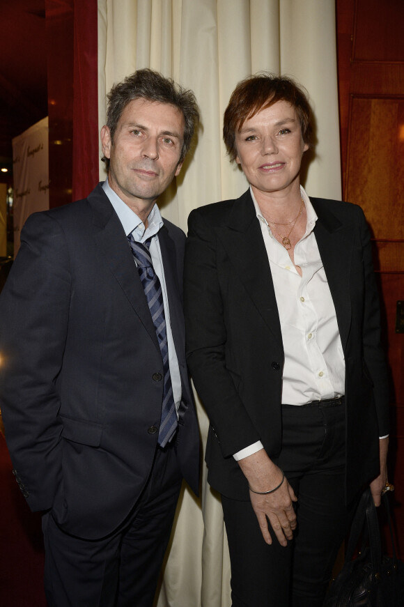 Frédéric Taddeï et sa compagne Claire Nebout - Soirée "Stars et Saveurs" à l'occasion de la nouvelle carte élaborée par le chef Pierre Gagnaire au Fouquet's à Paris le 12 octobre 2015.