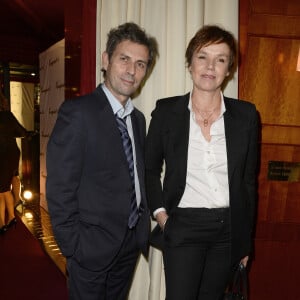Frédéric Taddeï et sa compagne Claire Nebout - Soirée "Stars et Saveurs" à l'occasion de la nouvelle carte élaborée par le chef Pierre Gagnaire au Fouquet's à Paris le 12 octobre 2015.