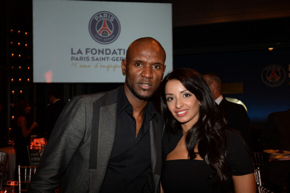 Exclusif - Eric Abidal et sa femme Hayet - Soirée de gala de la Fondation Paris Saint-Germain qui fête ses 15 ans au Pavillon Gabriel à Paris.