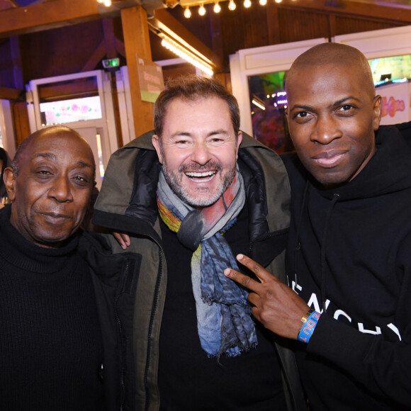 Exclusif - Charly Nestor, Jérôme Anthony et le chanteur Yannick (Yannick M'Bolo) - Lancement de l'édition 2022 de La Foire du Trône. Paris, le 1er avril 2022. © Rachid Bellak/Bestimage