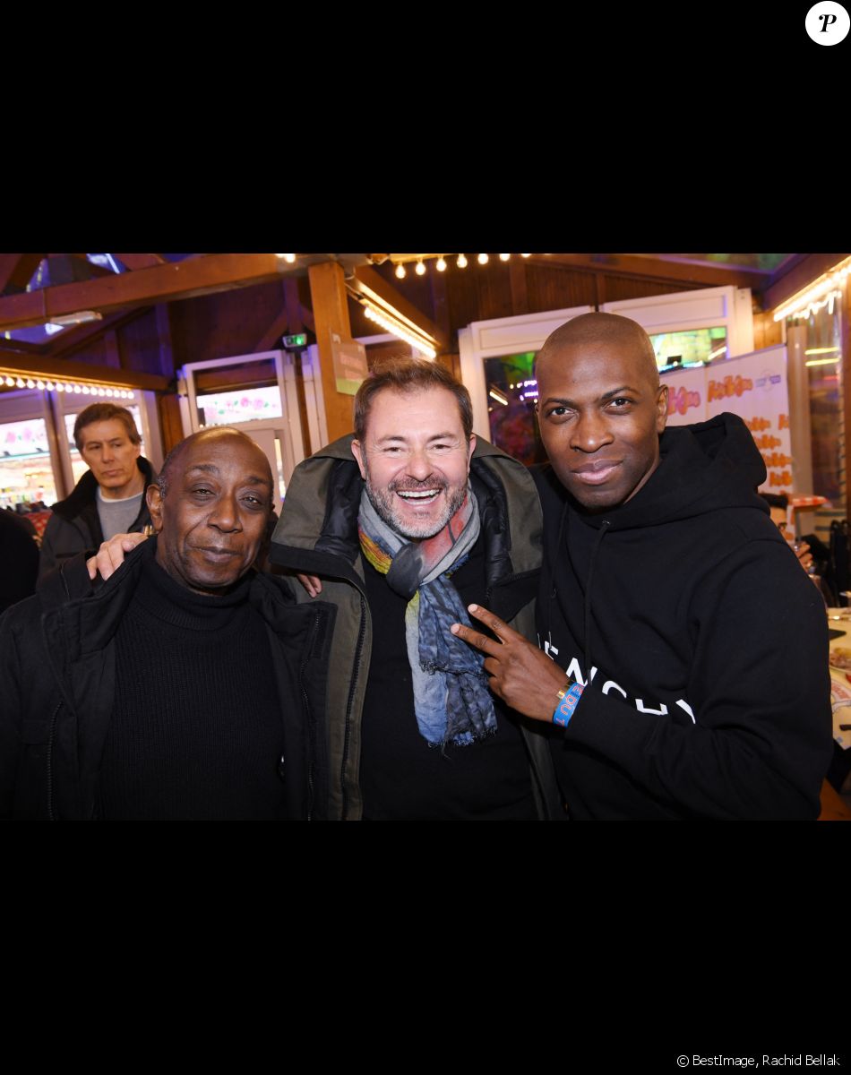 Exclusif - Charly Nestor, Jérôme Anthony et le chanteur Yannick (Yannick M'Bolo) - Lancement de l'édition 2022 de La Foire du Trône. Paris, le 1er avril 2022. © Rachid Bellak/Bestimage