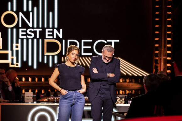 Exclusif - Léa Salamé, Laurent Ruquier - Enregistrement de l'émission "On Est En Direct (OEED) diffusée en direct le 2 avril 2022 sur France 2