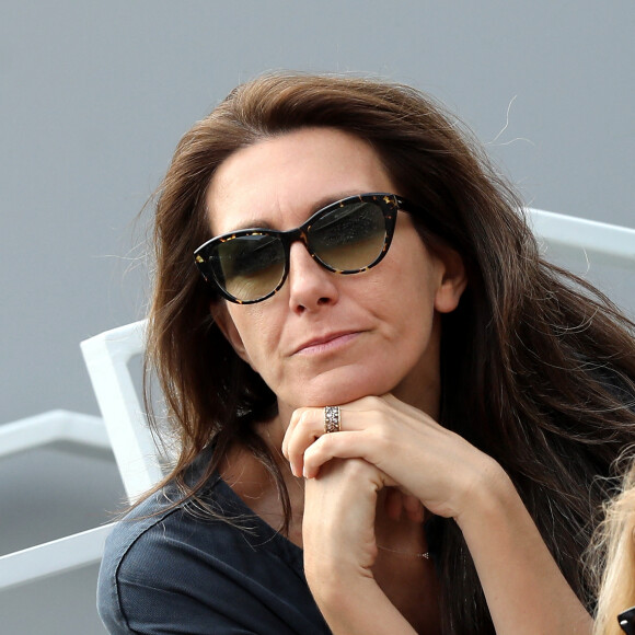 Anne-Claire Coudray dans les tribunes lors des internationaux de tennis de Roland Garros à Paris, France, le 3 juin 2019. © Jacovides-Moreau/Bestimage