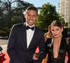 Exclusif - Marquinhos et sa compagne Carol Cabrino - Dîner de gala au profit de la Fondation PSG au Parc des Princes à Paris le 16 mai 2017. © Rachid Bellak/Bestimage