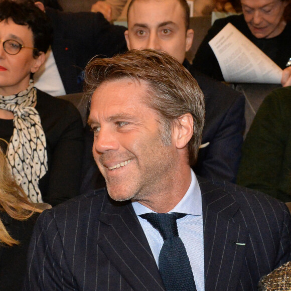 Le prince Emmanuel-Philibert de Savoie, sa femmme Clotilde Courau et La princesse Maria-Pia de Savoie lors de la cérémonie d'installation de F.Mitterrand à l'académie des Beaux-Arts à Paris, France, le 6 février 2020. © Veeren/Bestimage 