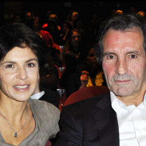 Jean-Jacques Bourdin et sa femme Anne Nivat - Remise du prix Philippe Caloni du meilleur intervieweur remis à Jean-Jacques Bourdin à Paris en 2010