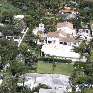 Vues aériennes du lieu de réception du mariage de B. Beckham et N. Peltz, qui aura lieu le samedi 9 avril à Palm Beach. 