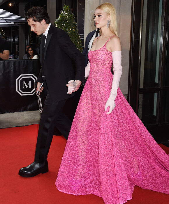 Brooklyn Beckham et sa fiancée Nicola Peltz - Les people à la sortie du Mark Hotel pour se rendre à la soirée du Met Gala (Met Ball) 2021 à New York, le 13 septembre 2021. 