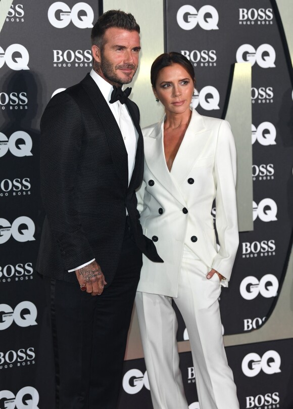 David Beckham, Victoria Beckham - Photocall de la soirée "GQ Men of the Year" Awards à Londres le 3 septembre 2019. 