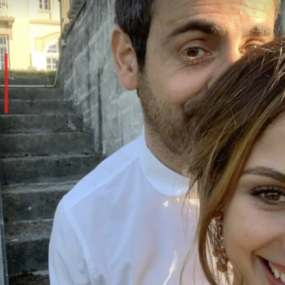 Camille Combal de mariage avec sa femme Marie, sur Instagram en juillet 2021.