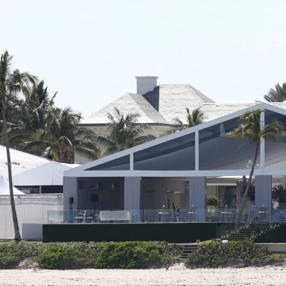 Ambiance avant la cérémonie de mariage de Brooklyn Beckham et Nicola Peltz à Palm Beach en Floride le 9 avril 2022. 