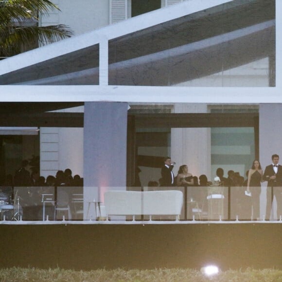 Guests - Les invités lors de la cérémonie de mariage de Brooklyn Beckham et Nicola Peltz à Palm Beach en Floride le 9 avril 2022. 