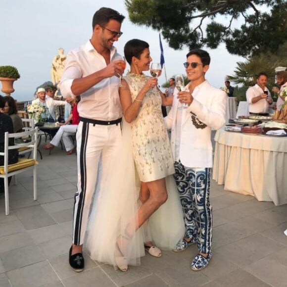 Mariage de Cristina Cordula et Frédéric Cassin à Capri. Le 6 juin 2017.