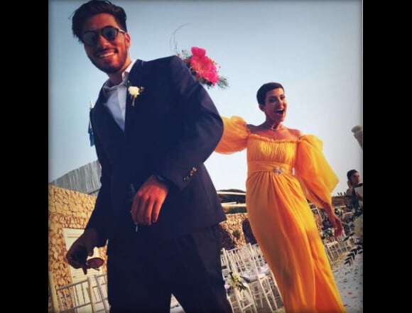 Mariage de Cristina Cordula et Frédéric Cassin au Lido del Faro. Capri, le 9 juin 2017.