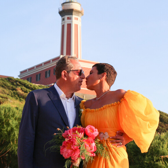 Exclusif - Mariage de Cristina Cordula et Frédéric Cassin au site historique du phare de Punta Carena à Capri, Italie, le 8 juin 2017.