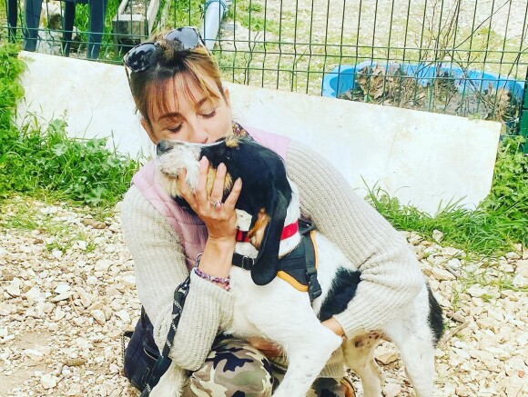 Eve Angeli et son chien Lenny sur Instagram. Le 10 avril 2022.