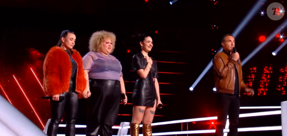 Marie, Ambriel et Duchelle de l'équipe d'Amel Bent s'affrontent dans "The Voice 11" - Emission du 16 avril 2022, TF1