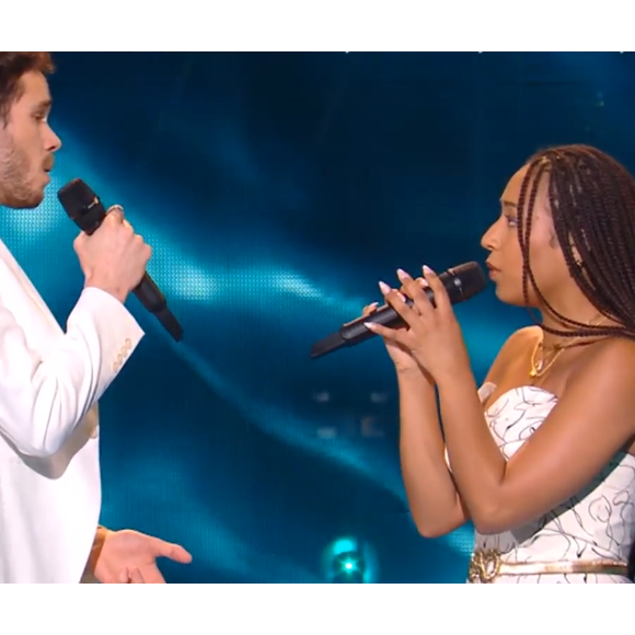 Basil et Apie dans l'équipe de Marc Lavoine s'affrontent lors des battles de "The Voice 11" - Emission du 16 avril 2022, TF1