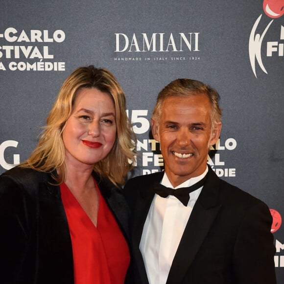 Paul Belmondo et sa femme Luana au photocall de la cérémonie de clôture de la 15ème édition du Monte-Carlo Film Festival de la Comédie, au Grimaldi Forum à Monaco, le 3 mars 2018. © Bruno Bebert/Bestimage 