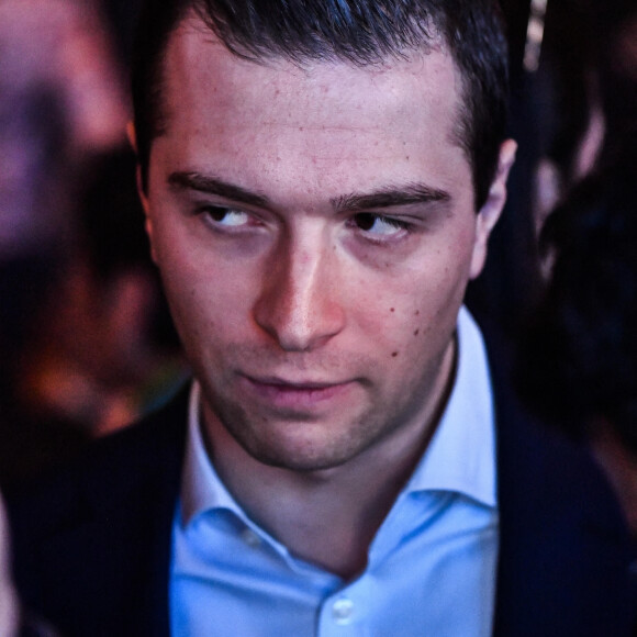 Jordan Bardella - Meeting de Marine Le Pen, candidate RN à l'élection présidentielle, avant le premier tour à Perpignan le 7 avril 2022