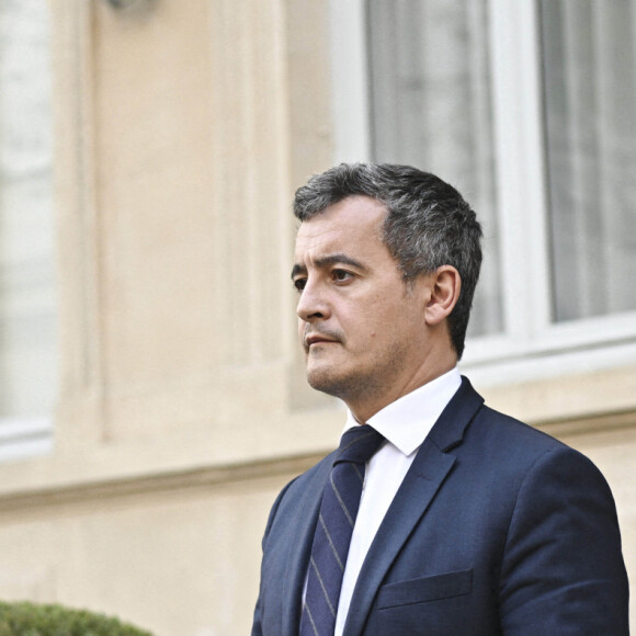 Gérald Darmanin, ministre de l'Intérieur lors de la cellule de crise sur l'accueil des réfugiés ukrainiens en France au ministère de l'intérieur hôtel de Beauvau, à Paris, France, le 22 mars 2022.