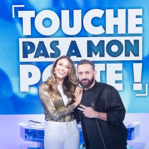 Delphine Wespiser, Cyril Hanouna - Enregistrement de l'émission "Touche Pas à Mon Poste (TPMP)", diffusée en direct sur C8 le 31 mars © Jack Tribeca / Bestimage 