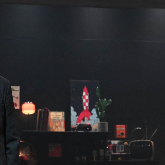 Jacques Dutronc et Thomas Dutronc en showcase de leur tournée "Dutronc & Dutronc" au Centre Evénementiel de Courbevoie le 11 avril 2022. © Coadic Guirec/Bestimage