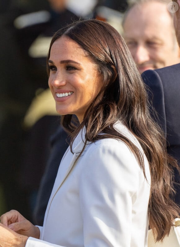 Le prince Harry et Meghan Markle assistent à une réception organisée par la ville de La Haye et le ministère néerlandais de la Défense, au Nations Home, la veille de l'ouverture des Invictus Games 2020 à Zuiderpark, La Haye, le 15 avril 2022. 