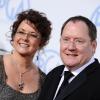 John Lasseter et sa femme Nancy à l'occasion de la cérémonie des PGA Awards, qui se sont tenus à Hollywood, Los Angeles, le 24 janvier 2010.