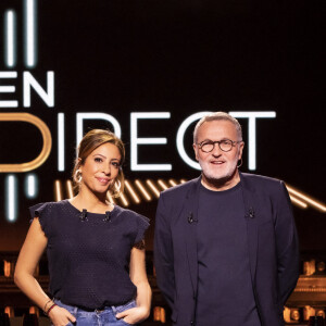 Exclusif - Léa Salamé, Laurent Ruquier - Enregistrement de l'émission "On Est En Direct (OEED)" le 2 avril 2022 sur France 2