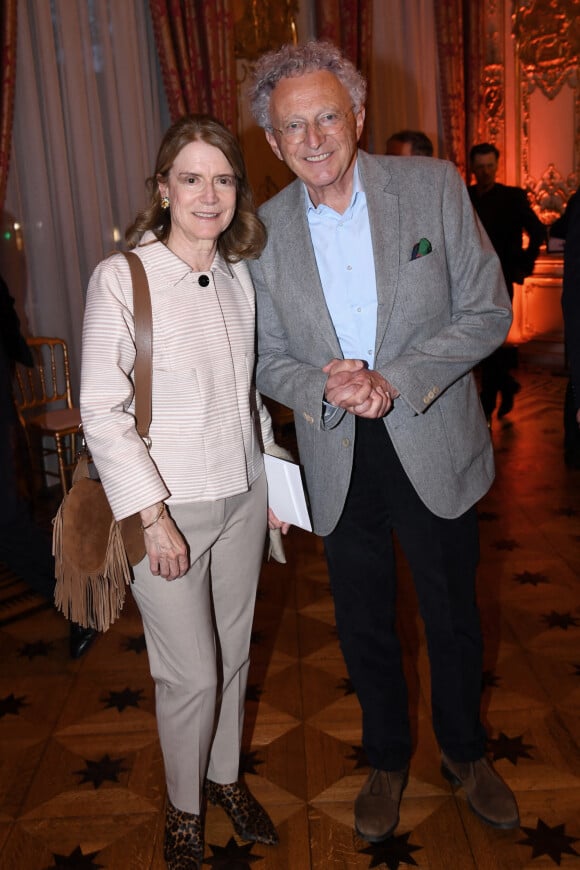 Exclusif - Nelson Monfort et sa femme Dominique - Soirée de gala des 50 ans de la Fondation Claude Pompidou à l'Hôtel Marcel Dassault à Paris le 12 avril 2022. @Rachid Bellak / LMS / Bestimage