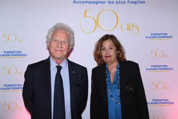 Exclusif - Robert Namias et sa femme Anne Barrère - Soirée de gala des 50 ans de la Fondation Claude Pompidou à l'Hôtel Marcel Dassault à Paris le 12 avril 2022. @Rachid Bellak / LMS / Bestimage