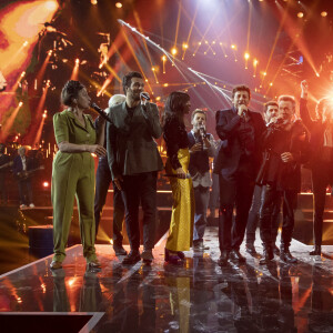 Exclusif - Catherine Ringer, Amir Haddad, Nolwenn Leroy, Christophe Maé, Patrick Bruel, Patrick Fiori, Florent Pagny, Adrien Gallo, Jenifer Bartoli, Gad Elmaleh - Concert hommage à Johnny Hallyday "Que je t'aime" à l'AccorHotels Arena Paris Bercy à Paris. Le 14 septembre 2021 © Borde-Jacovides-Moreau / Bestimage 