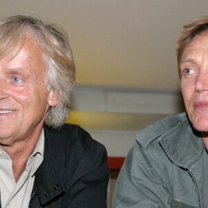 Dave et son mari Patrick Loiseau à l'événement "Patrick Sébastien fête ses 30 ans de télévision à l'Olympia en 2004