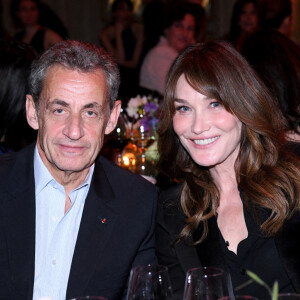 Exclusif - Nicolas Sarkozy et sa femme Carla Bruni-Sarkozy - Dîner des "Femmes Culottées" Etam au Musée de la Monnaie à Paris © Rachid Bellak/Bestimage