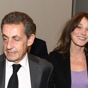 Nicolas Sarkozy et sa femme Carla Bruni-Sarkozy - Présentation du nouveau livre de Marisa Bruni Tedeschi "Mes chères filles, je vais vous raconter" à Turin en Italie le 6 mars 2017. 