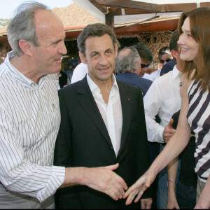 Nicolas Sarkozy et Carla Bruni lors de la remise du premier trophée Virginio Bruni Tdeschi à Cavalière