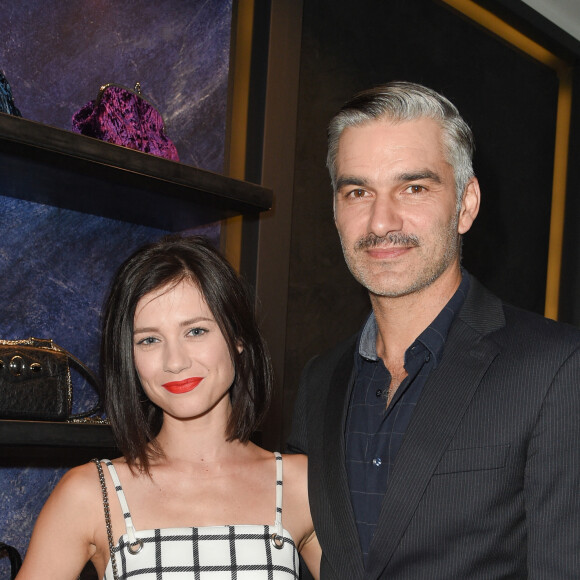 Alice Dufour et son compagnon François Vincentelli à la soirée d'inauguration de la nouvelle boutique "Pellegrino" à Paris.