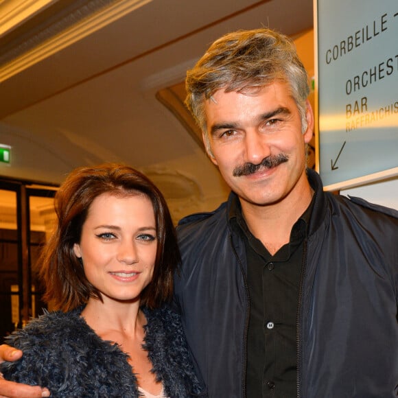 François Vincentelli et sa compagne Alice Dufour - Générale de la pièce "L'heureux élu", une comédie de Eric Assous au Théâtre de la Madeleine à Paris le 24 octobre 2016. © Coadic Guirec/Bestimage